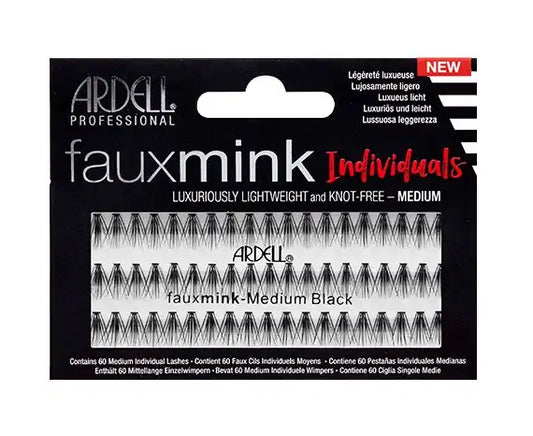 Ardell Faux Mink Knot-Free Individuals - Medium (Black)